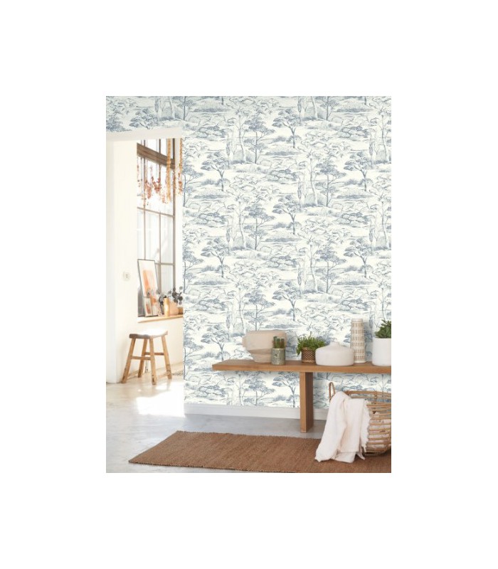 Papier Peint LITTORAL BLEU ORAGE - Collection SENTIERS DES DUNES - CASADECO - Réf. SENT200937297