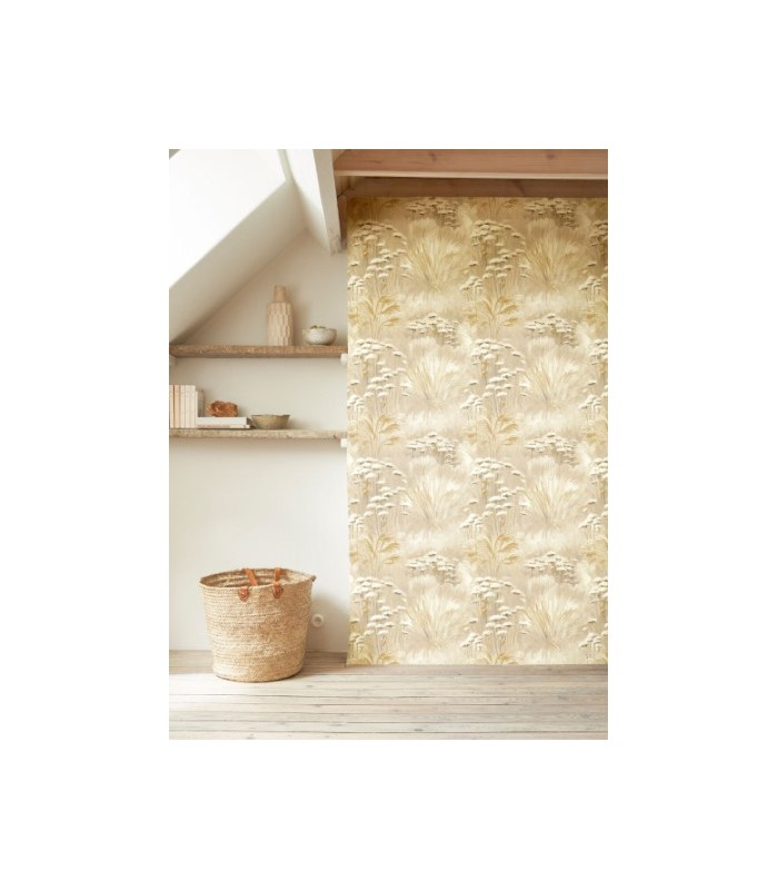 Papier Peint OYAT BEIGE CREME - Collection SENTIERS DES DUNES - CASADECO - Réf. SENT200941322