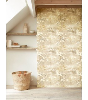 Papier Peint OYAT BEIGE LIN - Collection SENTIERS DES DUNES - CASADECO - Réf. SENT200941591