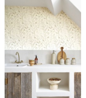 Papier Peint PRAIRIE LIN - Collection SENTIERS DES DUNES - CASADECO - Réf. SENT200951126