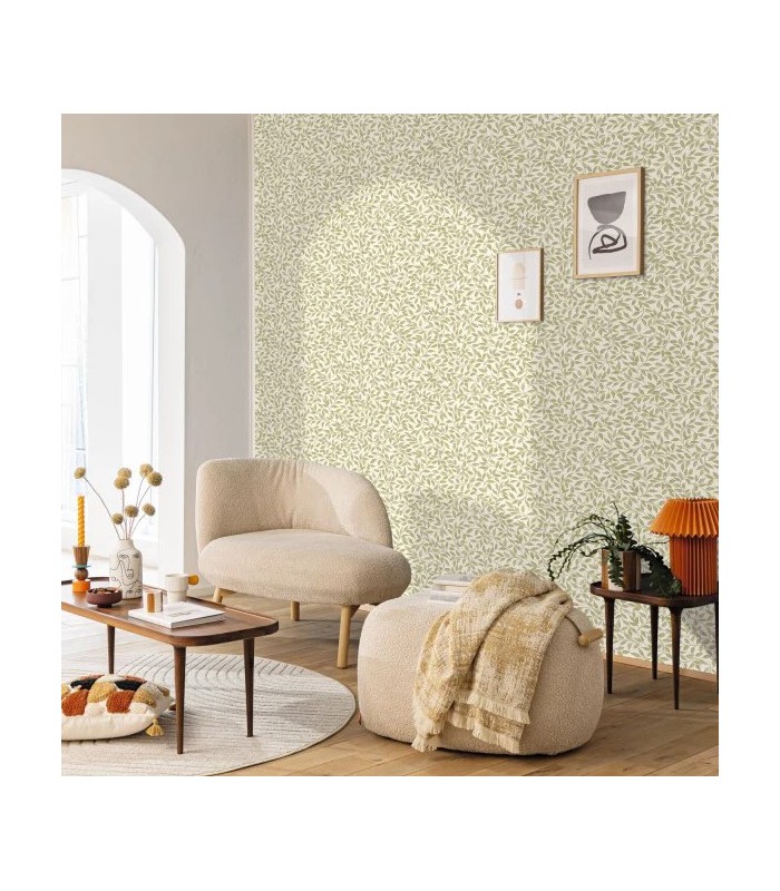 Papier Peint PRINTEMPS VERT KAKI - Collection BALADE - CASELIO - Réf. BLD106117107
