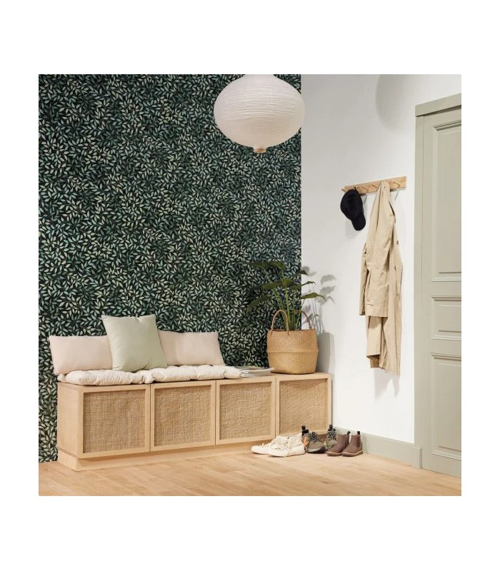 Papier Peint PRINTEMPS VERT EMERAUDE NACRE - Collection BALADE - CASELIO - Réf. BLD106117290