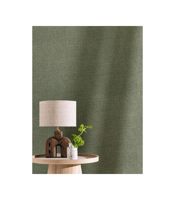 Papier Peint RAPHIA VERT MOUSSE - Collection MATIERES - CASELIO - Réf. MMT105977206