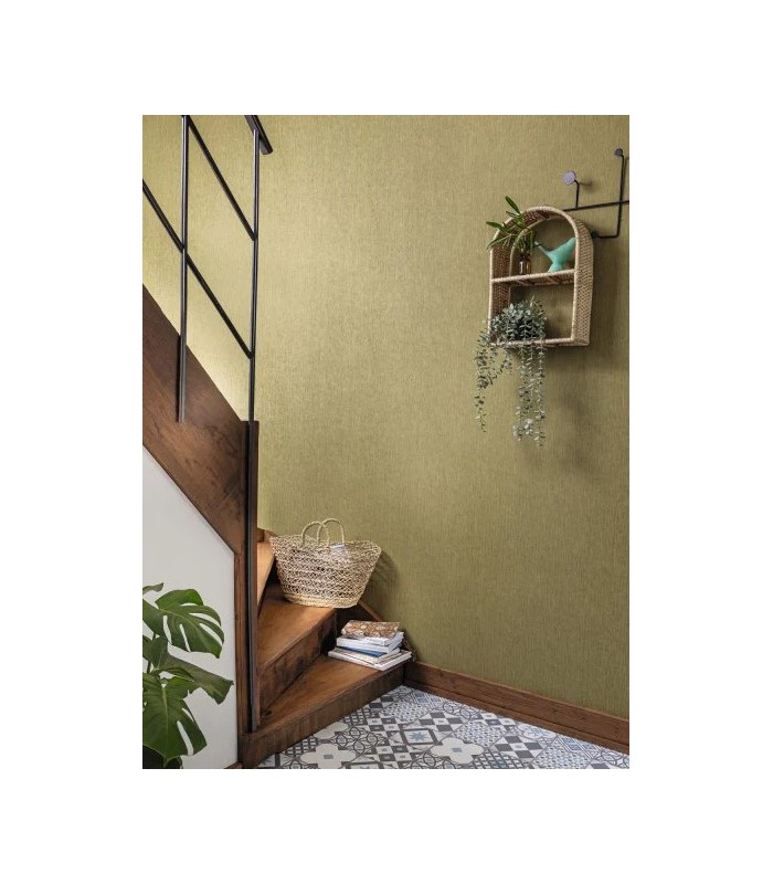 Papier Peint SISAL VERT KAKI - Collection MATIERES - CASELIO - Réf. MMT106017145