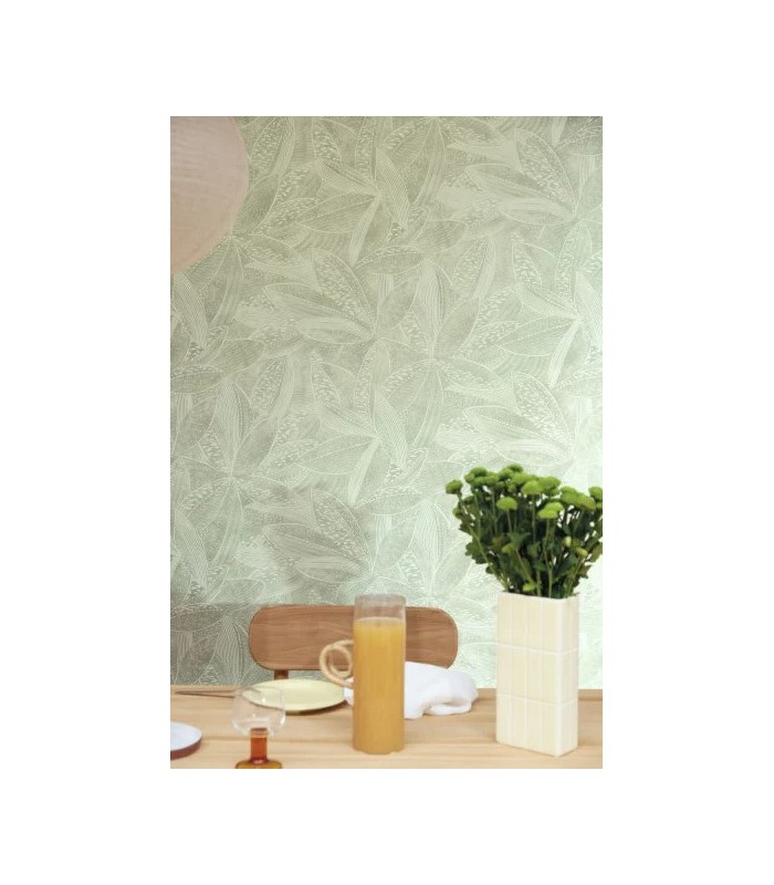 Papier Peint NATURA VERT SAUGE - Collection ORIGINE - CASELIO - Réf. OGN106047070