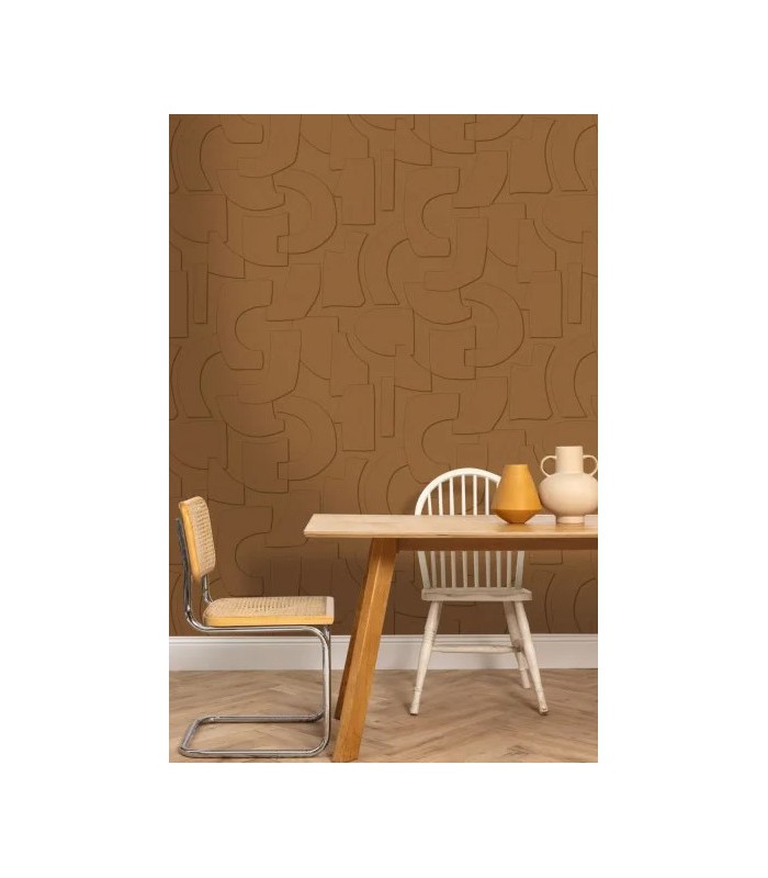 Papier Peint VOLUME TERRE CUITE - Collection ORIGINE - CASELIO - Réf. OGN106052056