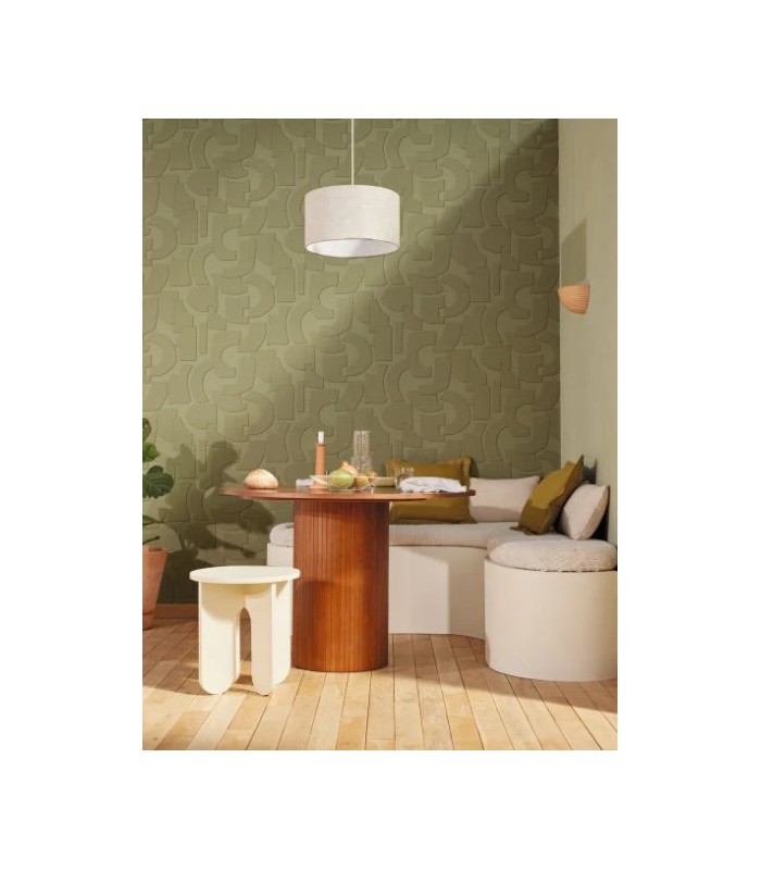 Papier Peint VOLUME VERT KAKI - Collection ORIGINE - CASELIO - Réf. OGN106057112