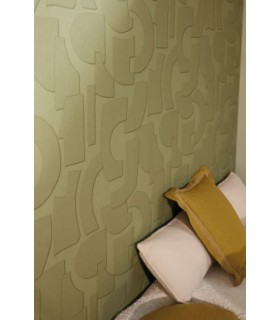 Papier Peint VOLUME VERT KAKI - Collection ORIGINE - CASELIO - Réf. OGN106057112