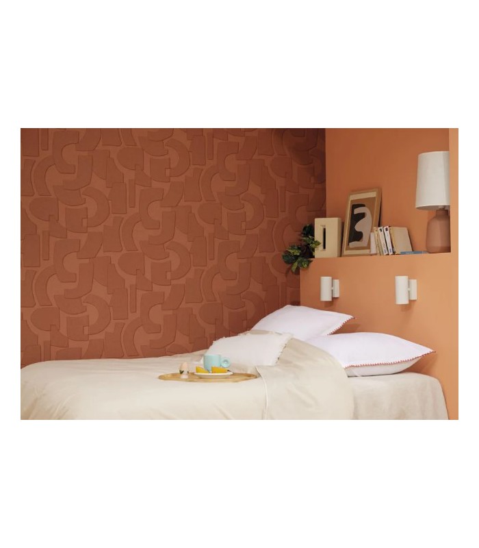 Papier Peint VOLUME TERRE DE SIENNE - Collection ORIGINE - CASELIO - Réf. OGN106058009