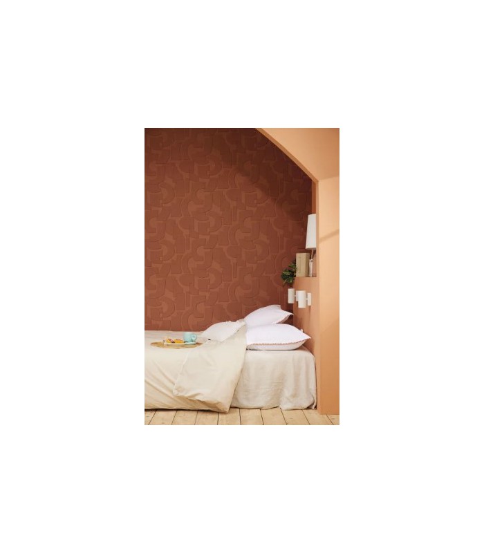 Papier Peint VOLUME TERRE DE SIENNE - Collection ORIGINE - CASELIO - Réf. OGN106058009