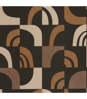 Papier Peint EMPREINTE TERRE CUITE NOIR - Collection ORIGINE - CASELIO - Réf. OGN106072098