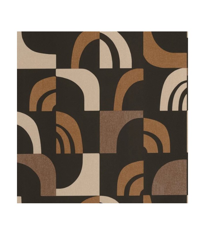 Papier Peint EMPREINTE TERRE CUITE NOIR - Collection ORIGINE - CASELIO - Réf. OGN106072098