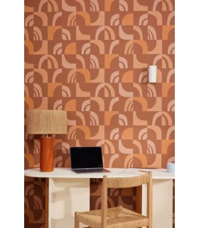 Papier Peint EMPREINTE TERRE DE SIENNE - Collection ORIGINE - CASELIO - Réf. OGN106078001