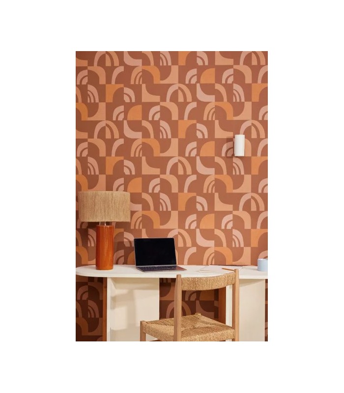 Papier Peint EMPREINTE TERRE DE SIENNE - Collection ORIGINE - CASELIO - Réf. OGN106078001