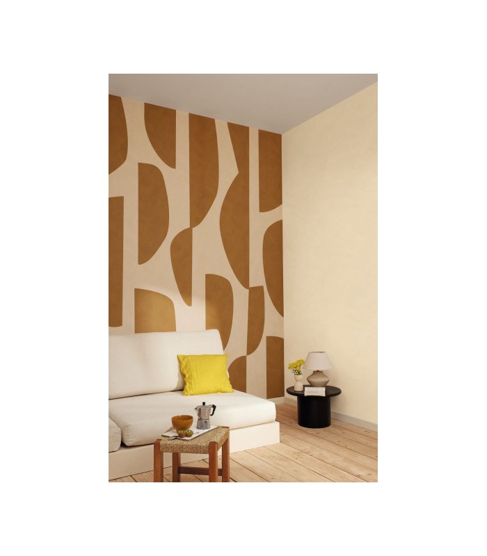 Papier Peint UNI LA CHAUX TERRE DE LUNE - Collection ORIGINE - CASELIO - Réf. OGN106081010