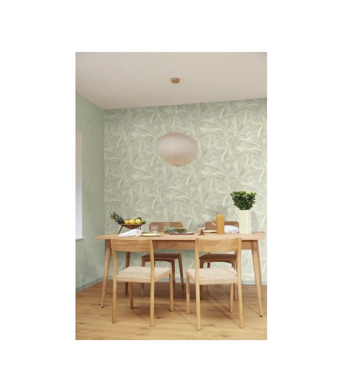 Papier Peint UNI LA CHAUX VERT D EAU - Collection ORIGINE - CASELIO - Réf. OGN106087046