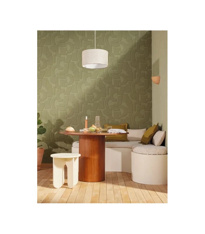 Papier Peint UNI LA CHAUX VERT DE GRIS - Collection ORIGINE - CASELIO - Réf. OGN106087250