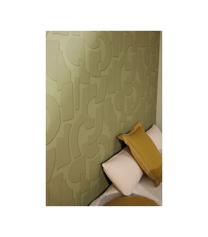 Papier Peint UNI LA CHAUX VERT DE GRIS - Collection ORIGINE - CASELIO - Réf. OGN106087250