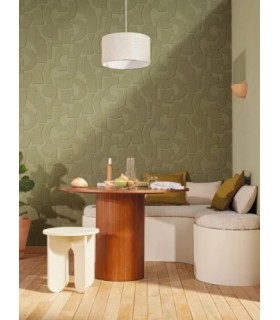 Papier Peint UNI LA CHAUX VERT KAKI - Collection ORIGINE - CASELIO - Réf. OGN106087370