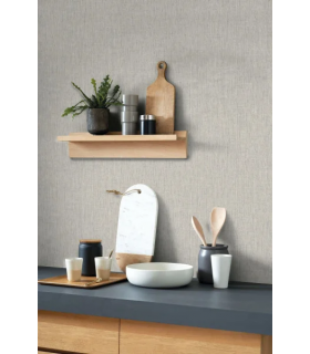 Papier peint SCRIBE GRIS TOURTERELLE - Collection Babylone - CASADECO - Ref. BBLN89759133