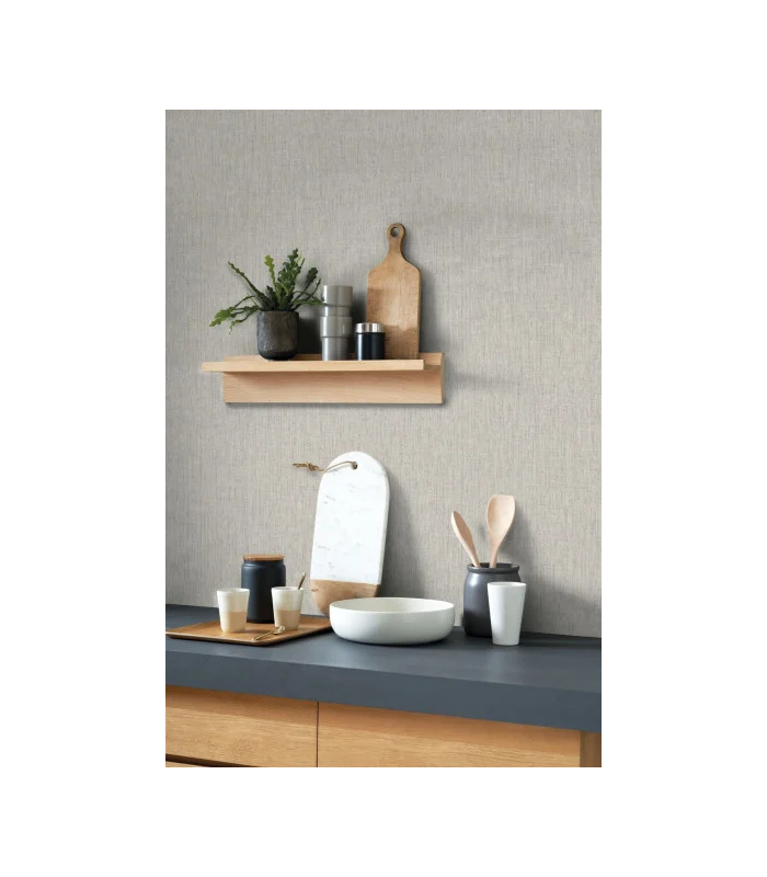 Papier peint SCRIBE GRIS TOURTERELLE - Collection Babylone - CASADECO - Ref. BBLN89759133