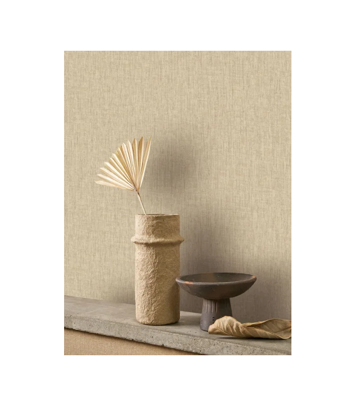 Papier peint SCRIBE BEIGE RAPHIA - Collection Babylone - CASADECO - Ref. BBLN89751367
