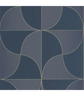 Papier peint VIREVOLTE BLEU MARINE - Collection Alchimie - CASADECO - Ref. ALMI89936844