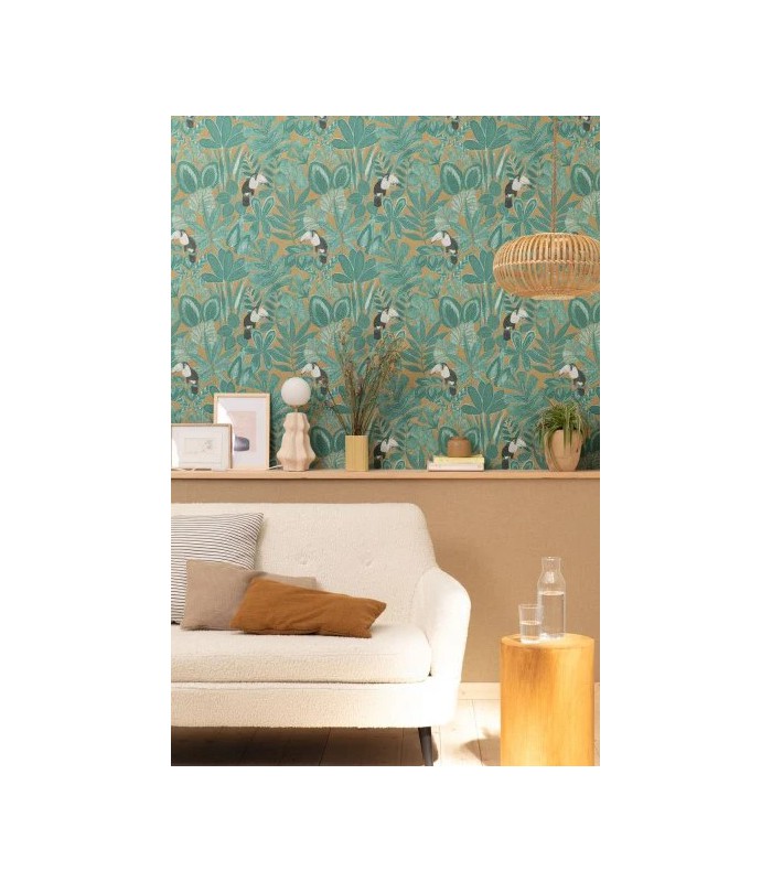 Papier Peint BEAUTY FULL IMAGE  UNI HAVANE - Collection RELIEFS - CASELIO - Réf. RLF68521920