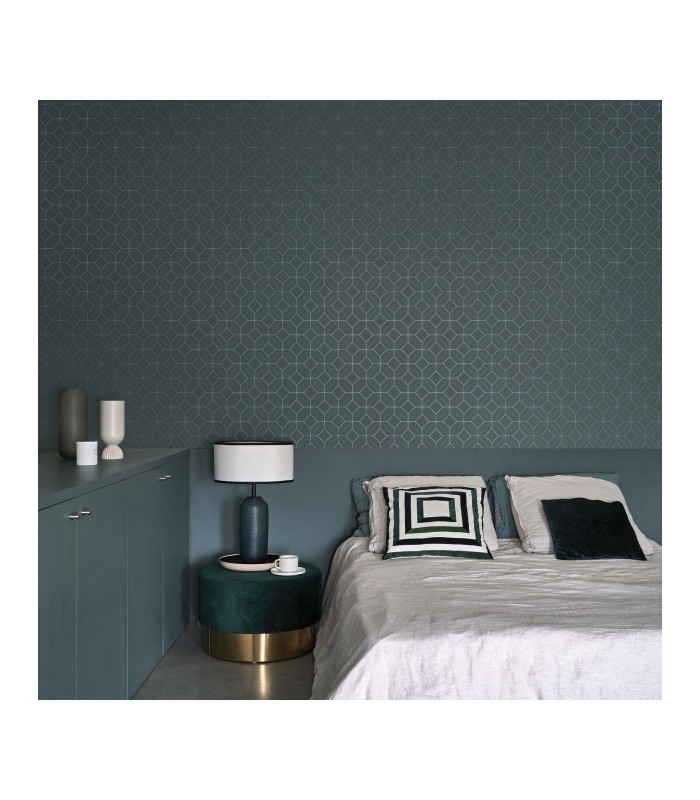 Papier peint PRECISION BLEU MARINE - Collection Alchimie - CASADECO - Ref. ALMI89966666