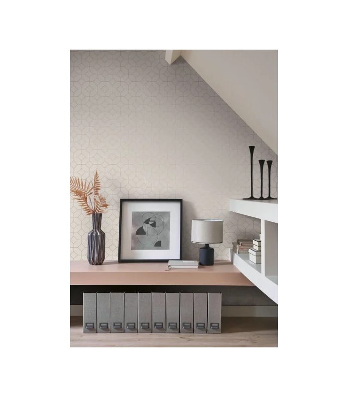 Papier peint PRECISION GRIS PLUME - Collection Alchimie - CASADECO - Ref. ALMI89969700