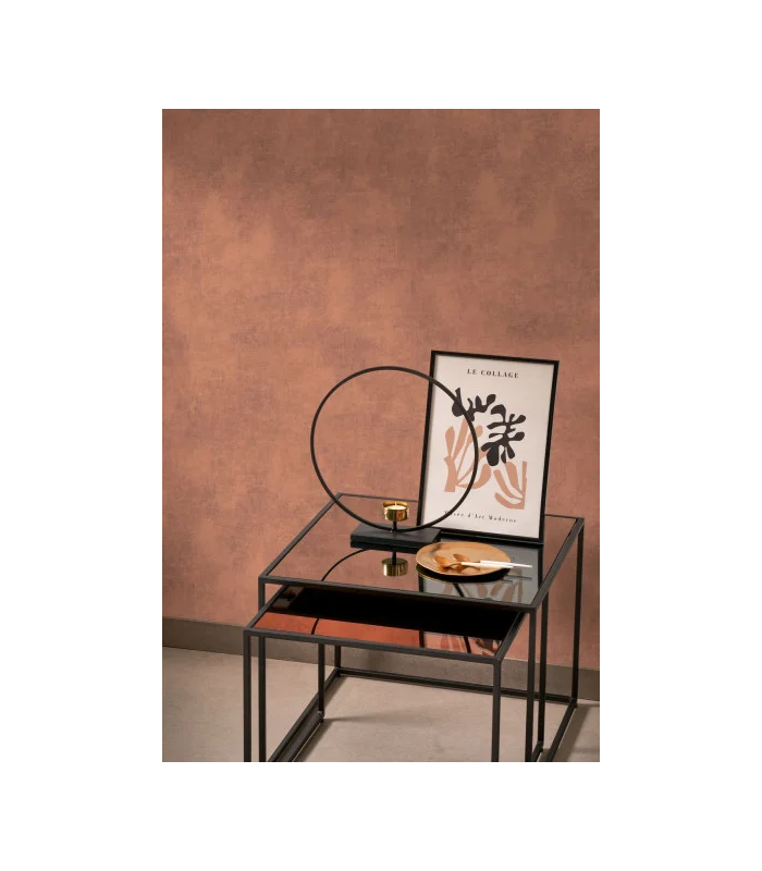 Papier peint Uni STONE ORANGE - Collection Stone 2 - Réf. STND80833321