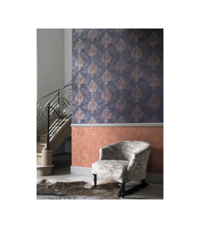 Papier peint Uni STONE ORANGE - Collection Stone 2 - Réf. STND80833321