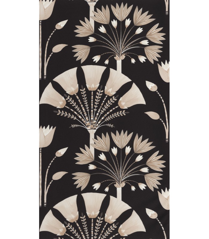 Papier peint Majestic NOIR IRISÉ - Collection Élégance - CASELIO - Réf. ELC105279024