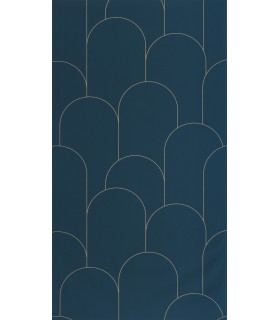 Papier peint Ornament BLEU NUIT DORÉ - Collection Élégance - CASELIO - Réf. ELC105281022
