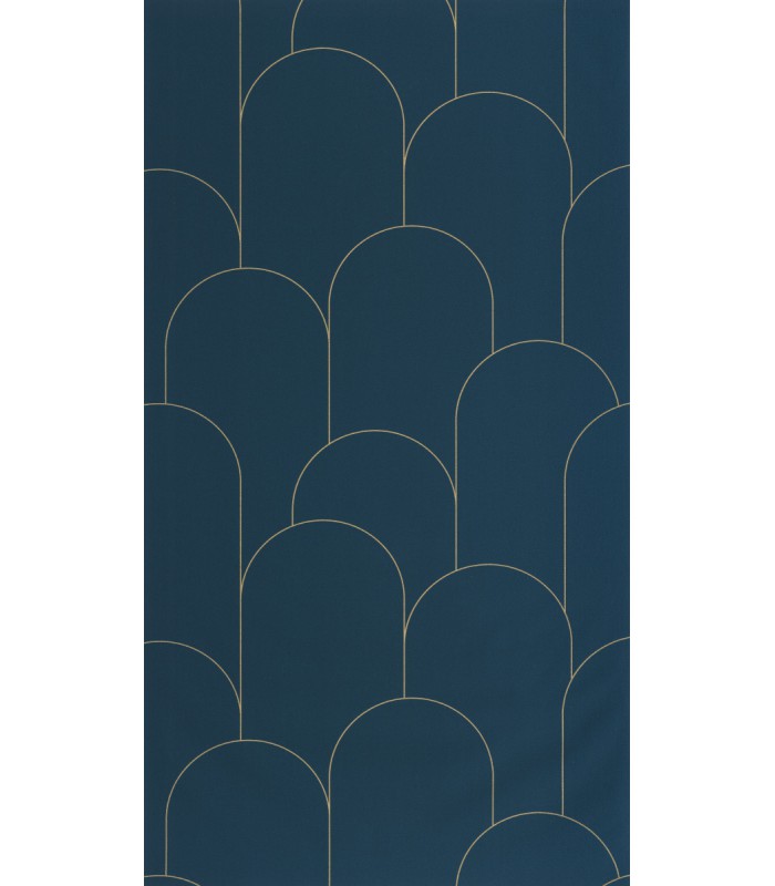 Papier peint Ornament BLEU NUIT DORÉ - Collection Élégance - CASELIO - Réf. ELC105281022