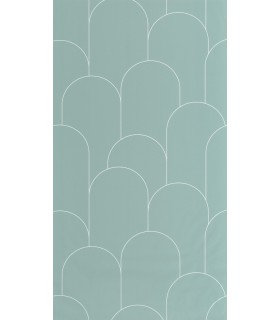 Papier peint Ornament VERT D'EAU et BLANC - Collection Élégance - CASELIO - Réf. ELC105287000