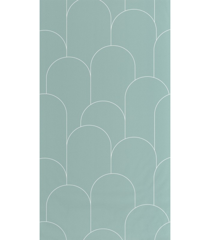 Papier peint Ornament VERT D'EAU et BLANC - Collection Élégance - CASELIO - Réf. ELC105287000