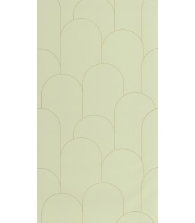 Papier peint Ornament VERT AMANDE DORÉ - Collection Élégance - CASELIO - Réf. ELC105287122