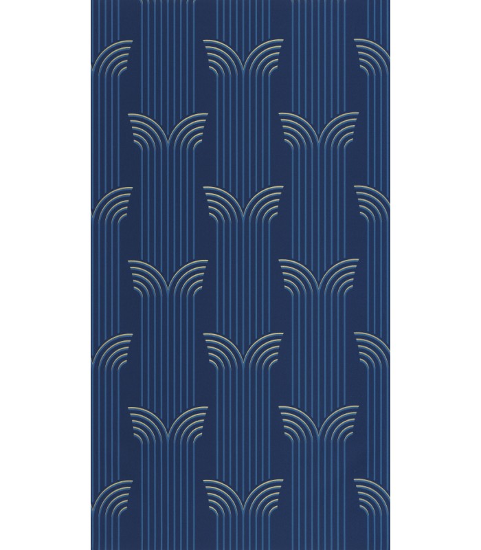 Papier peint Glamour BLEU OUTRE-MER DORÉ - Collection Élégance - CASELIO - Réf. ELC105296020