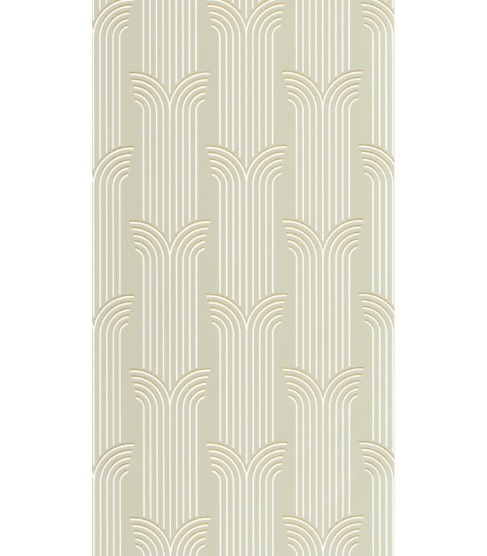 Papier peint Glamour VERT AMANDE DORÉ - Collection Élégance - CASELIO - Réf. ELC105297029