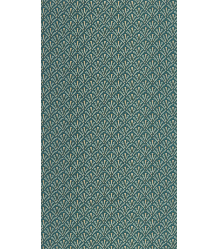 Papier peint Abundance BLEU CANARD DORÉ - Collection Élégance - CASELIO - Réf. ELC105306127