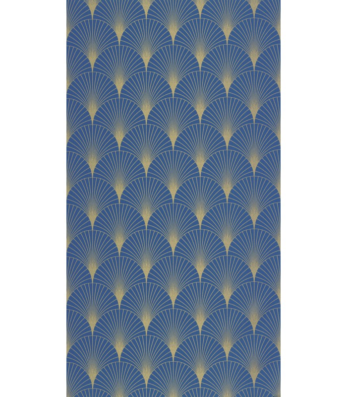 Papier peint Prosperity BLEU OUTRE-MER DORÉ - Collection Élégance - CASELIO - Réf. ELC105266021