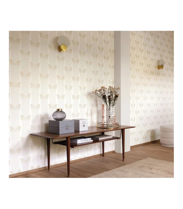 Papier peint Glamour BEIGE DORÉ - Collection Élégance - CASELIO - Réf. ELC105291027