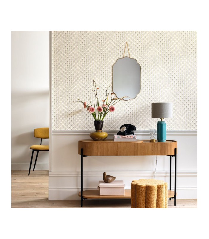 Papier peint Abundance BEIGE DORÉ - Collection Élégance - CASELIO - Réf. ELC105300010