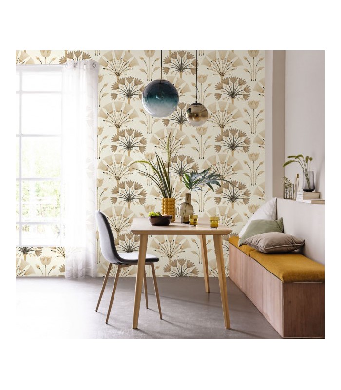 Papier peint Majestic BEIGE DORÉ - Collection Élégance - CASELIO - Réf. ELC105271026