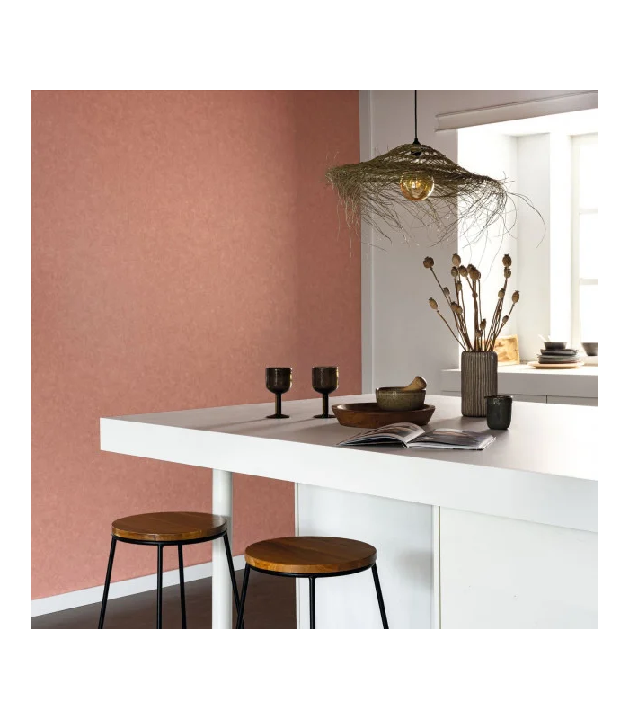 Papier peint Uni Mat ROSE ANTIQUE Collection Céramique - CASELIO - Réf. CER105244130