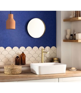 Papier peint Uni Mat BLEU PORCELAINE Collection Céramique - CASELIO - Réf. CER105246544