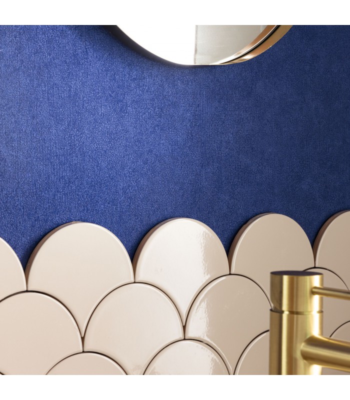 Papier peint Uni Mat BLEU PORCELAINE Collection Céramique - CASELIO - Réf. CER105246544