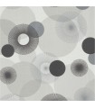 Papier peint vinyle expansé motif Circle gris et blanc Erismann 10116-34