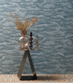 Papier Peint Intissé Sohar Violine/ Doré – Nuit d’Orient de Casamance - réf. 75401936